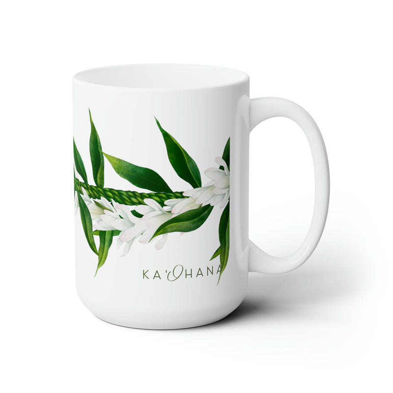 Ti Leaf + Tuberose Lei Ceramic Mug (15oz)