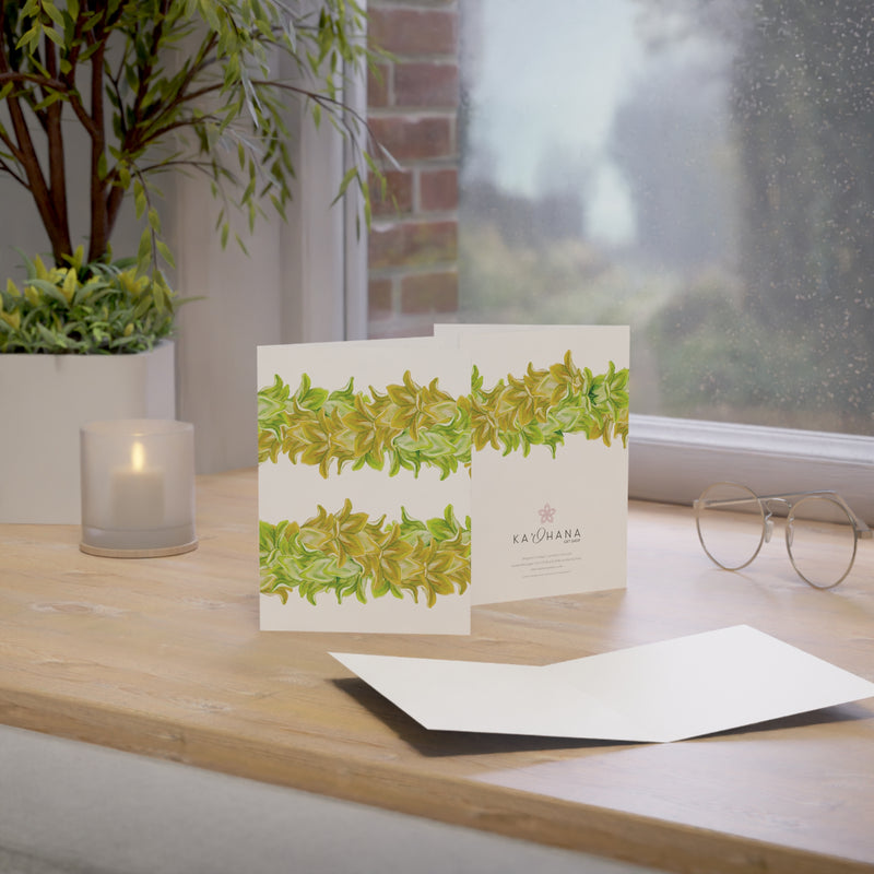 Blank Pakalana Twist Lei Greeting Card