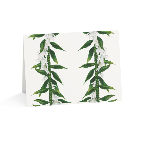 Blank Ti Leaf + Tuberose Lei Greeting Card