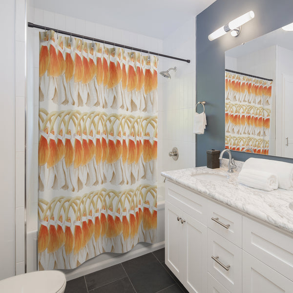 Orange Ginger Strand Shower Curtain