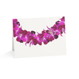 Blank Purple Orchid Lei Greeting Card