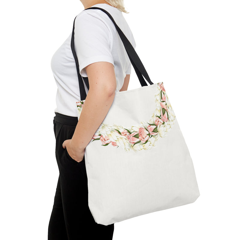 Rosebud + Pikake Twist Lei Tote Bag