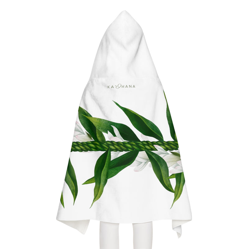 Ti-Leaf + Tuberose Lei Keiki Hooded Towel
