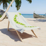 Pakalana + Pikake Twist Lei Beach Towel