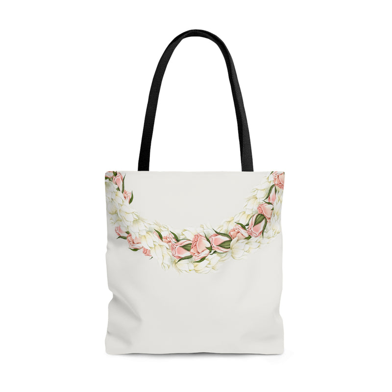 Rosebud + Pikake Twist Lei Tote Bag