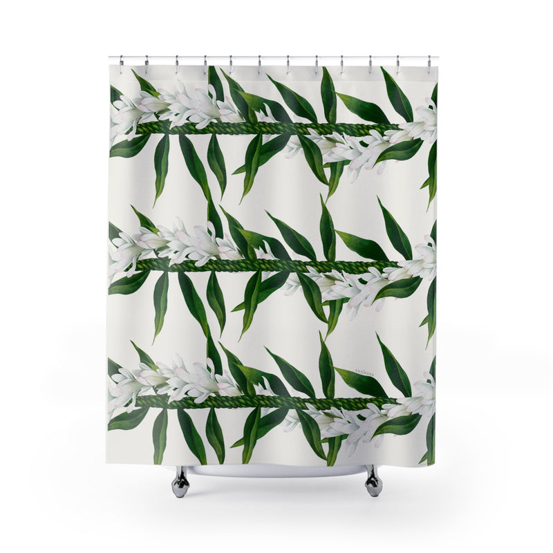 Ti-Leaf + Tuberose Strand Shower Curtains