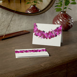 Blank Purple Orchid Lei Greeting Card