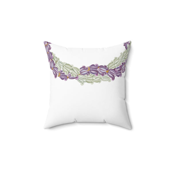 Double-Sided Crown Twist Lei Square Pillow