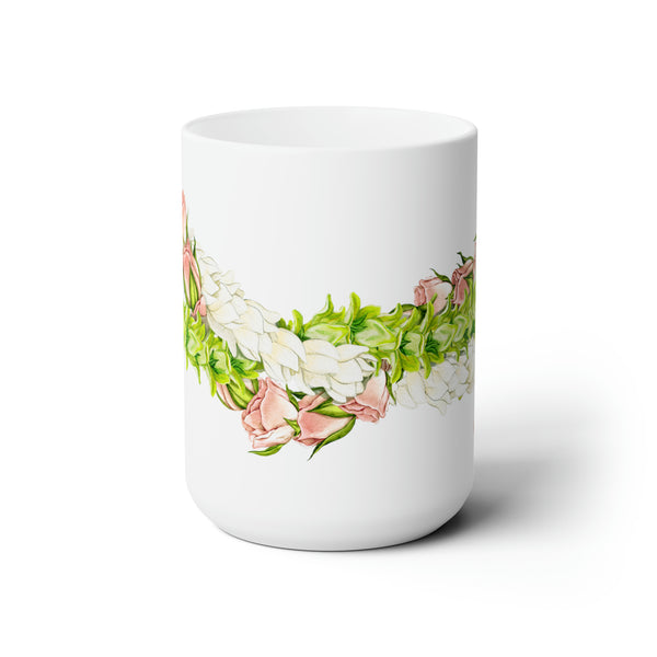 Pakalana, Rosebud, + Pikake Lei Ceramic Mug (15oz)