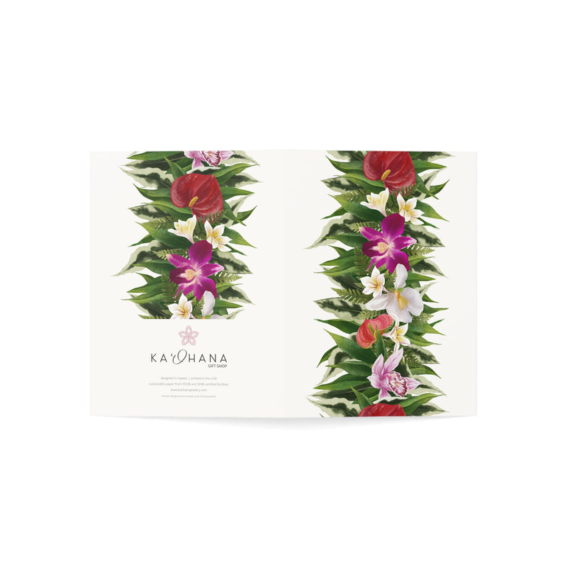 Blank Haku Lei Greeting Card