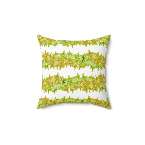 Double-Sided Pakalana Twist Lei Square Pillow