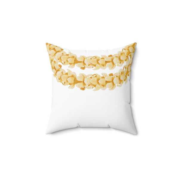 Double-Sided Puakenikeni Lei Square Pillow