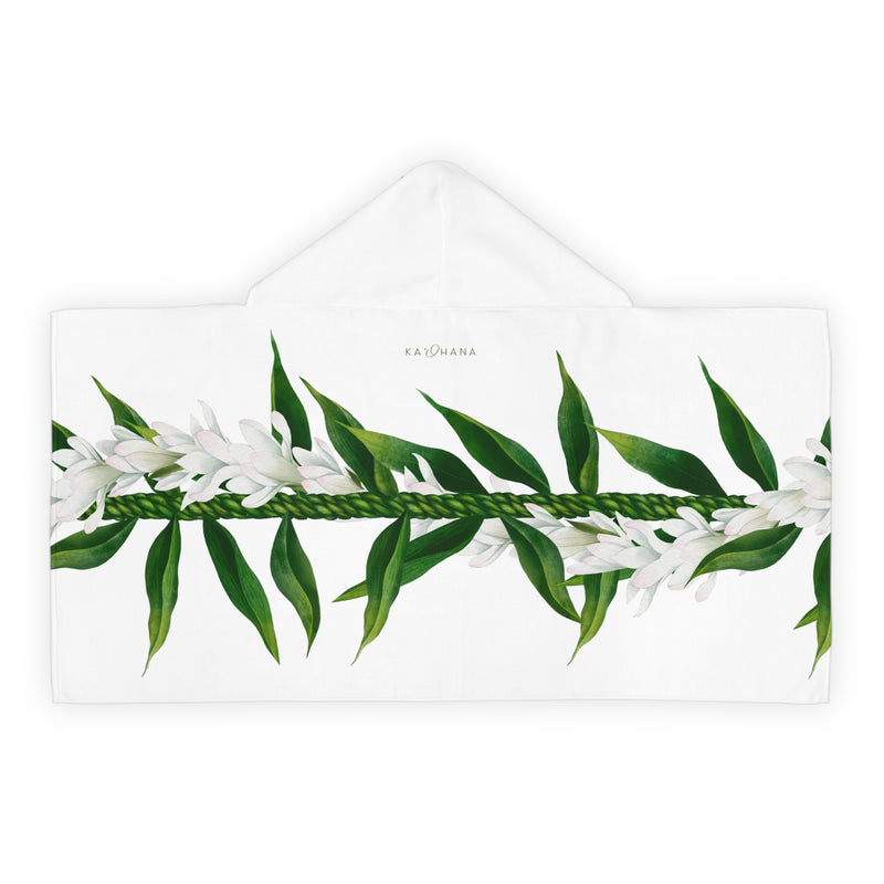 Ti-Leaf + Tuberose Lei Keiki Hooded Towel