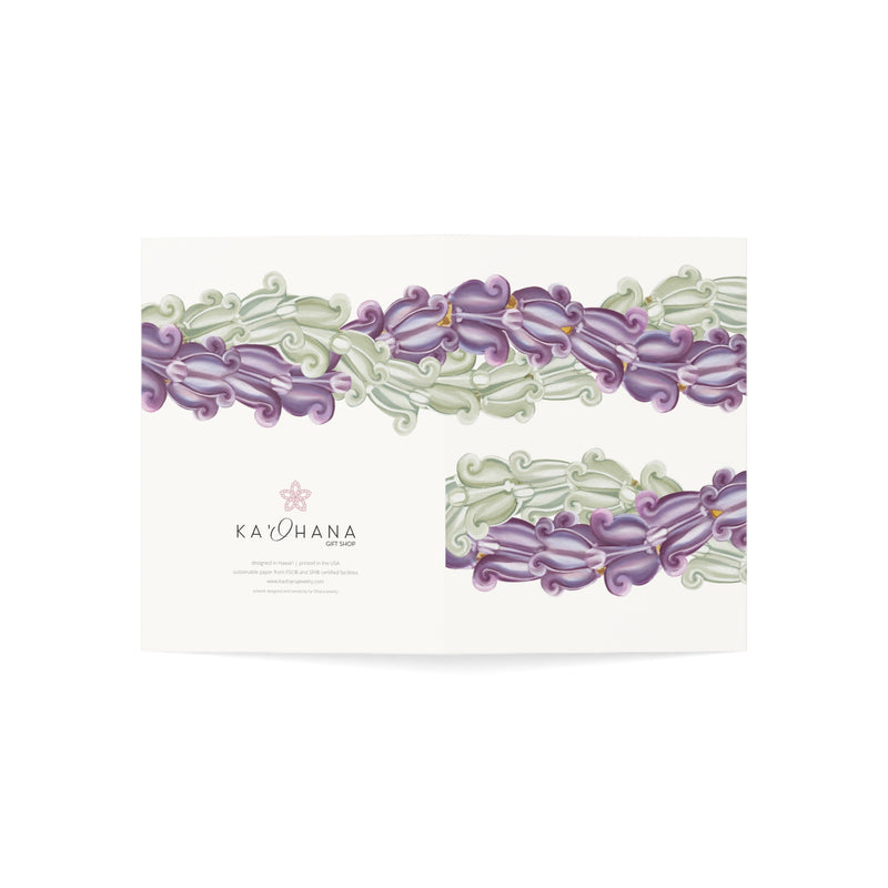 Blank Mixed Crown Twist Lei Greeting Card