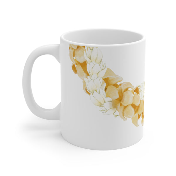 Puakenikeni + Pikake Twist Lei Ceramic Mug (11oz)