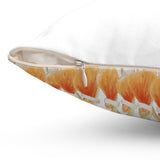 Double-Sided Orange Ginger Lei Square Pillow
