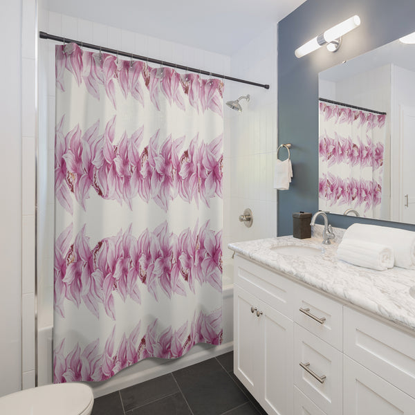 Pink Orchid Strand Shower Curtain