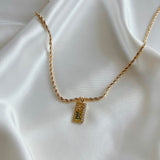 10mm Mini Pu'uwai Heirloom Initial Necklace (Hulali Version)