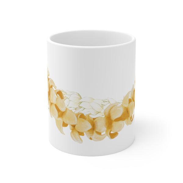 Puakenikeni + Pikake Twist Lei Ceramic Mug (11oz)