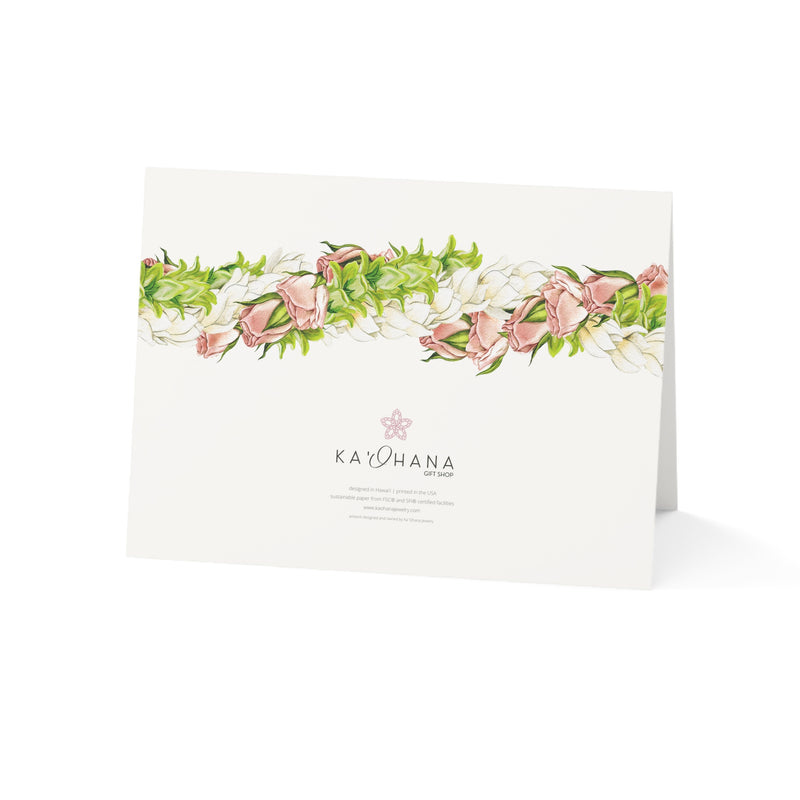 Blank Pakalana, Pikake, + Rose Greeting Card