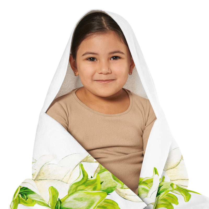 Pakalana + Pikake Twist Lei Keiki Hooded Towel