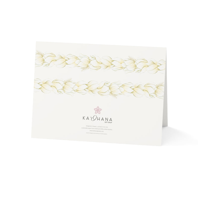 Blank Pikake Lei Greeting Card