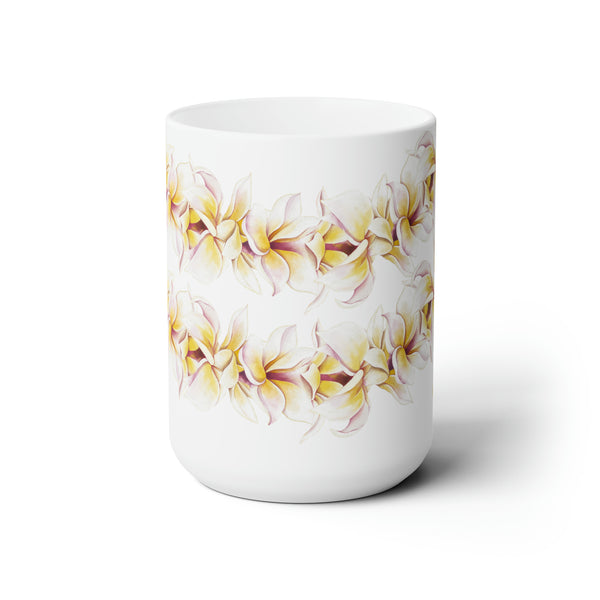 Plumeria Lei Ceramic Mug (15oz)
