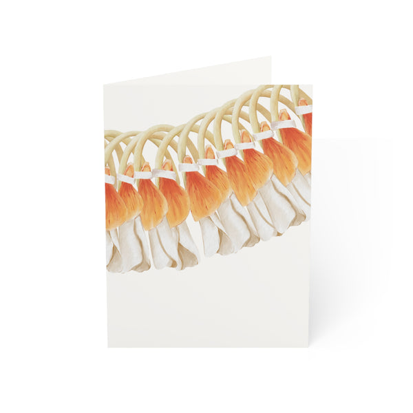 Blank Orange Ginger Lei Greeting Card