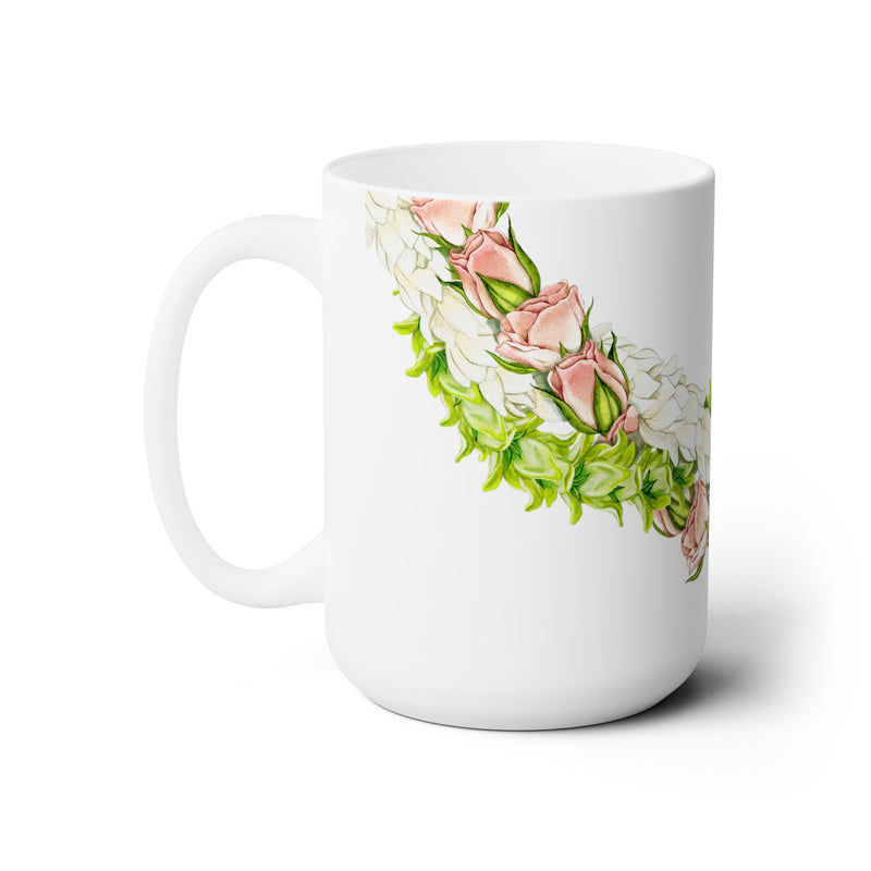 Pakalana, Rosebud, + Pikake Lei Ceramic Mug (15oz)