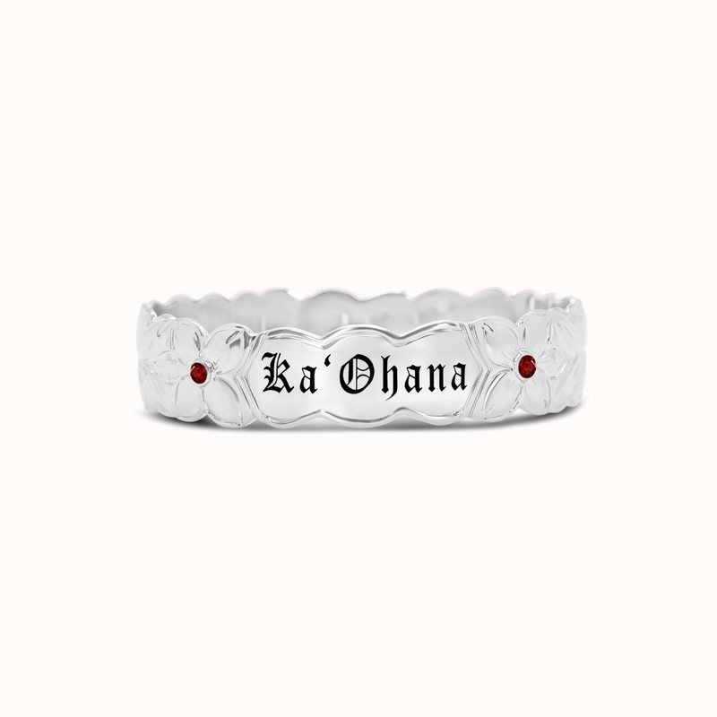 Hau'oli Heirloom Birthstone Bangle