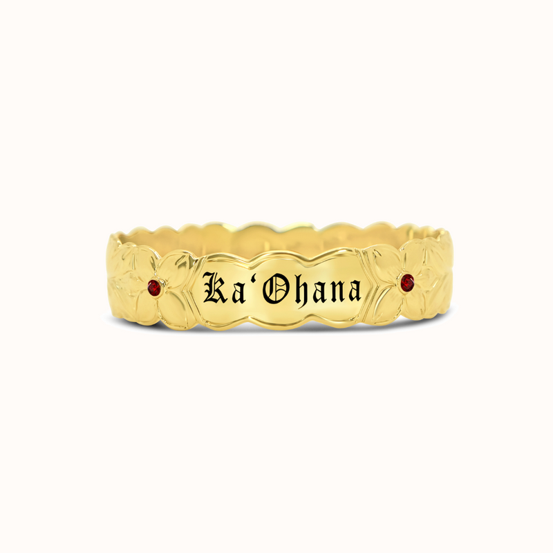 Hau'oli Heirloom Birthstone Bangle