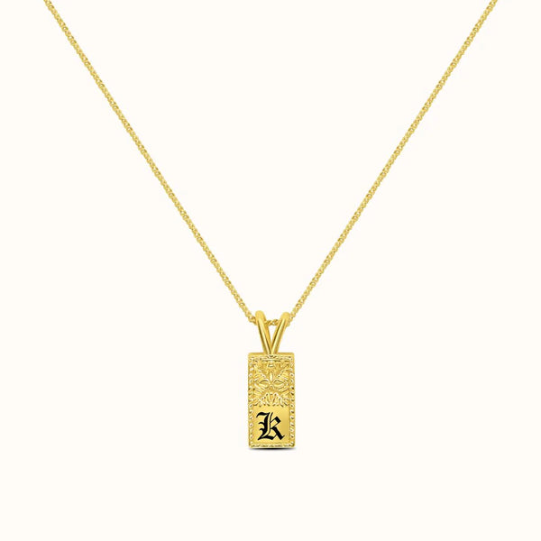 8mm Mini Edena Heirloom Initial Necklace