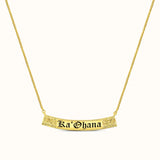 8mm Edena Heirloom Horizontal Plate Necklace
