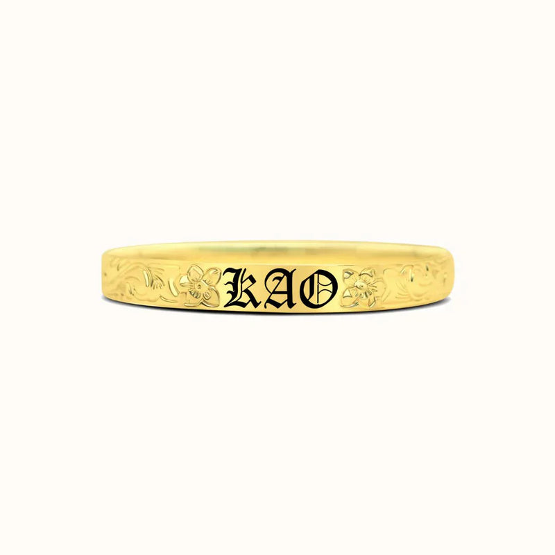8mm Hali’a Heirloom Initial Bangle