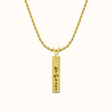 8mm Edena Heirloom Vertical Plate Necklace