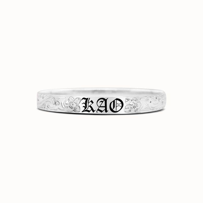 8mm Hali'a Heirloom Initial Bangle