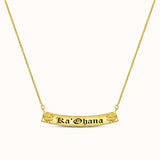8mm Lokelani Heirloom Horizontal Plate Necklace