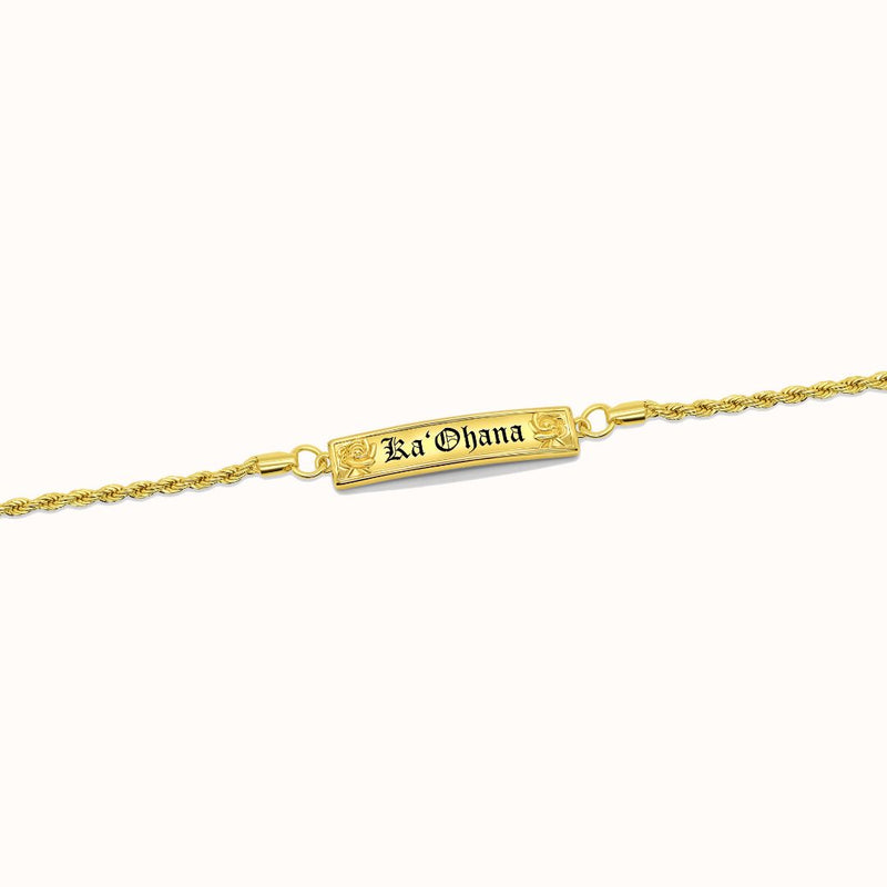 8mm Lokelani Heirloom ID Plate Bracelet