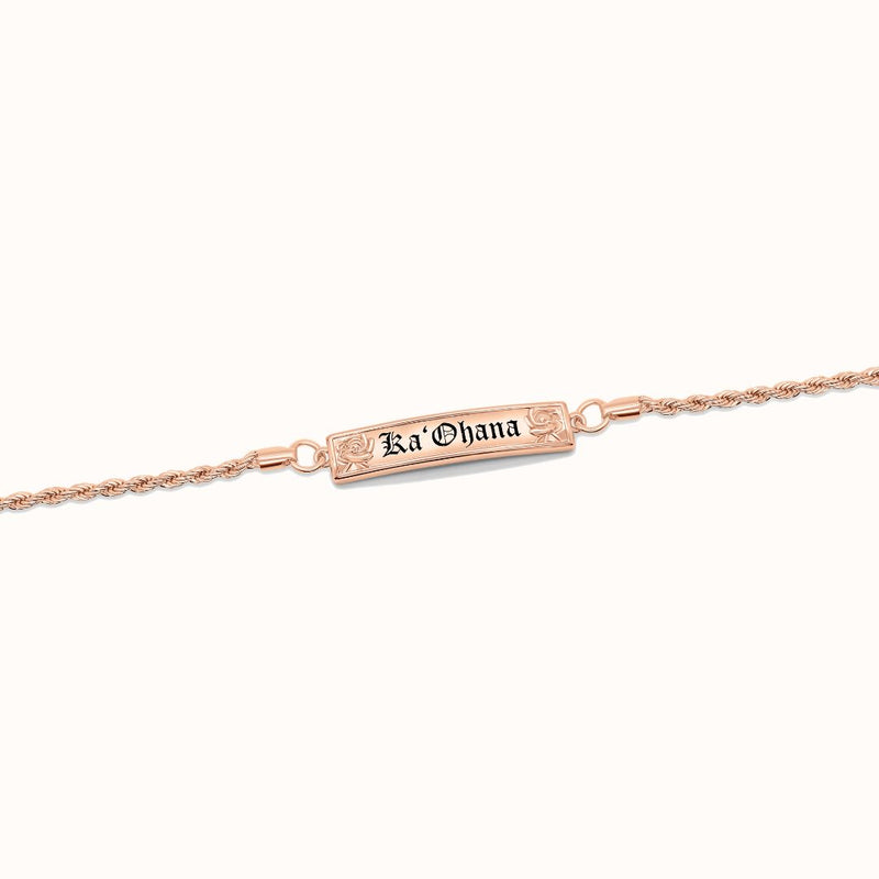 8mm Lokelani Heirloom ID Plate Bracelet