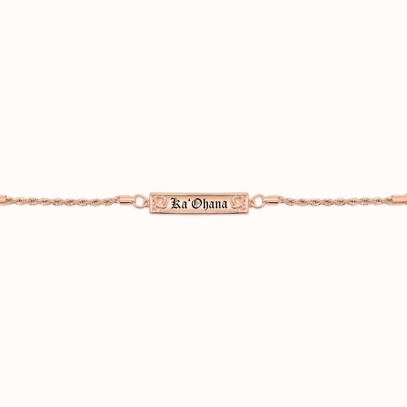 8mm Lokelani Heirloom ID Plate Bracelet