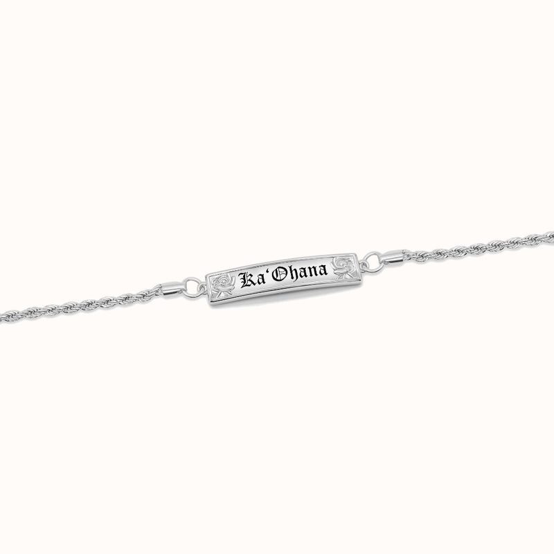8mm Lokelani Heirloom ID Plate Bracelet