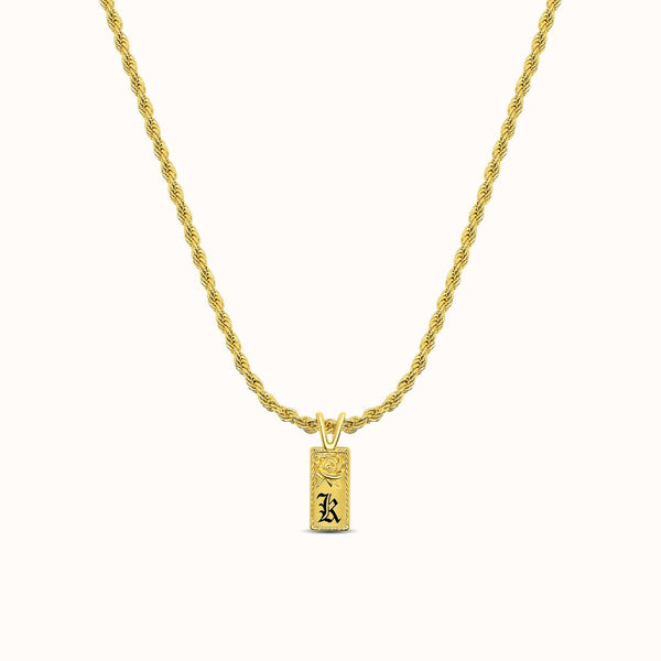 8mm Mini Lokelani Heirloom Initial Necklace