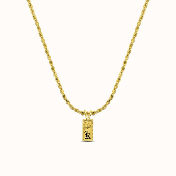 8mm Mini Lokelani Heirloom Initial Necklace