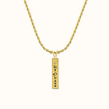 8mm Lokelani Heirloom Vertical Plate Necklace