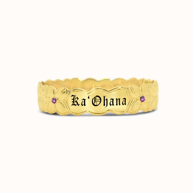 Hau'oli Heirloom Birthstone Bangle