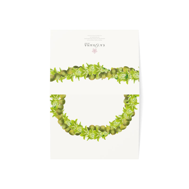 Blank Mokihana + Pakalana Lei Greeting Card