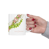 Pakalana, Rosebud, + Pikake Twist Lei Ceramic Mug (11oz)