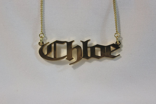 Inoa Personalized Cutout Necklace | 18k Gold Filled | “Chloe” (Ready to Ship)