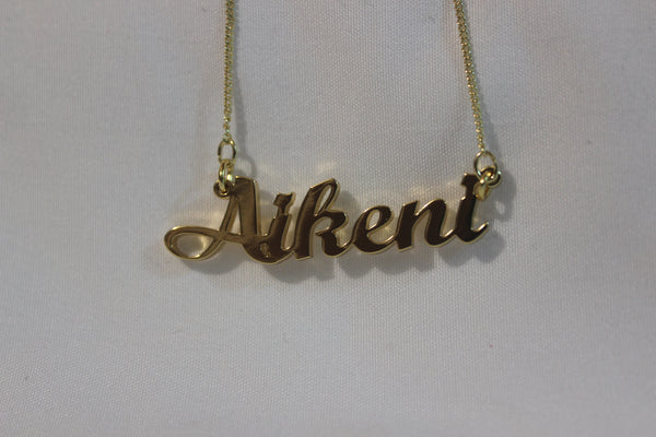 Inoa Personalized Cutout Necklace | 18k Gold Filled | “Aikeni” (Ready to Ship)