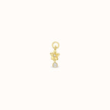 Mini Plumeria + CZ Hoop Charm